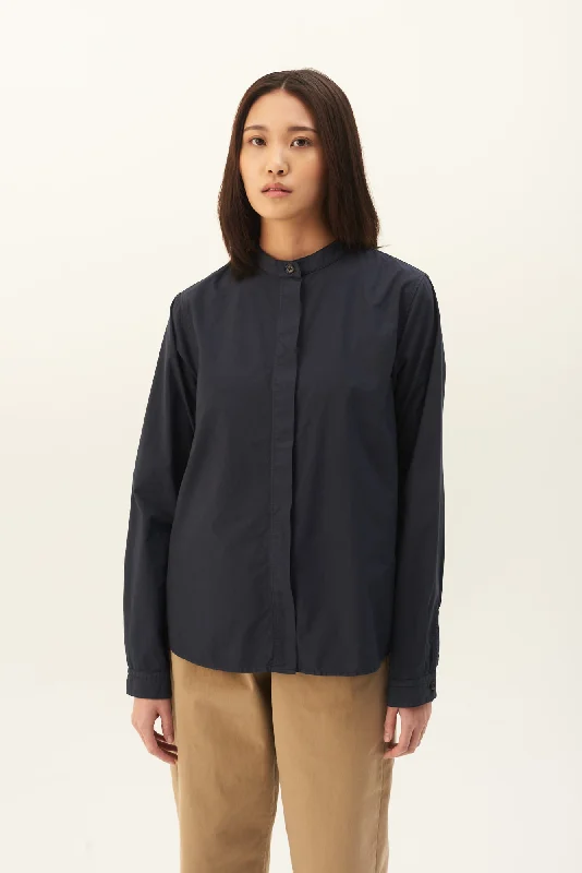 SOFIE GARMENT DYED POPLIN - DARK NAVY