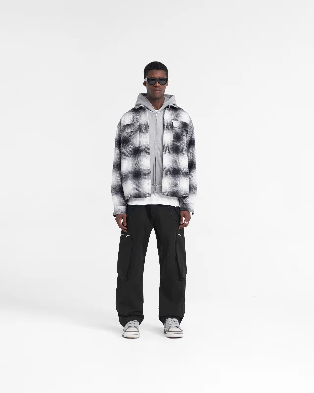 Spirits Of Summer Flannel Shirt - Black White