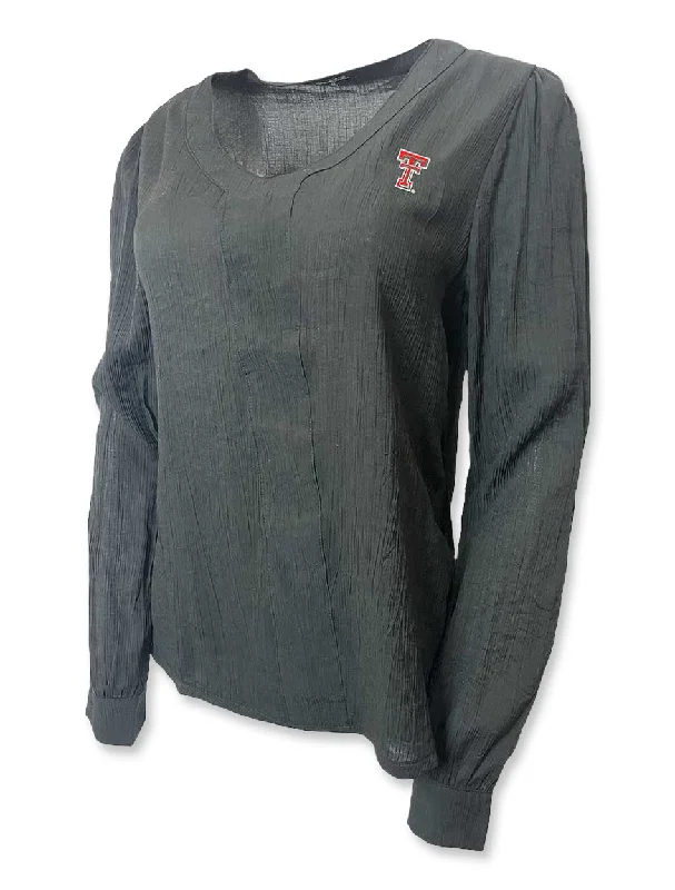 Texas Tech Double T ""Mallorca"" Long Sleeve Blouse