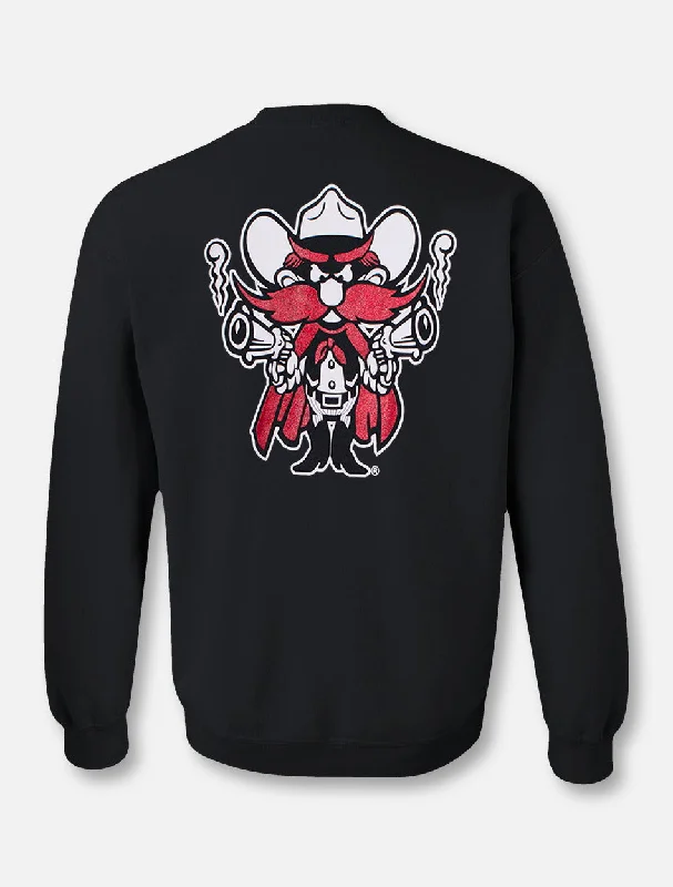 Texas Tech Red Raiders Double T Glitter Raider Red Crewneck Sweatshirt