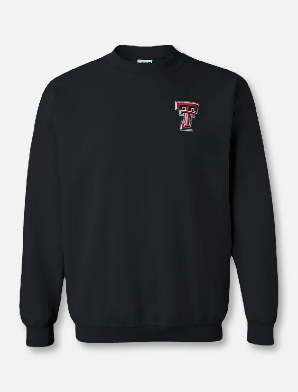 Texas Tech Red Raiders Double T Glitter Raider Red Crewneck Sweatshirt