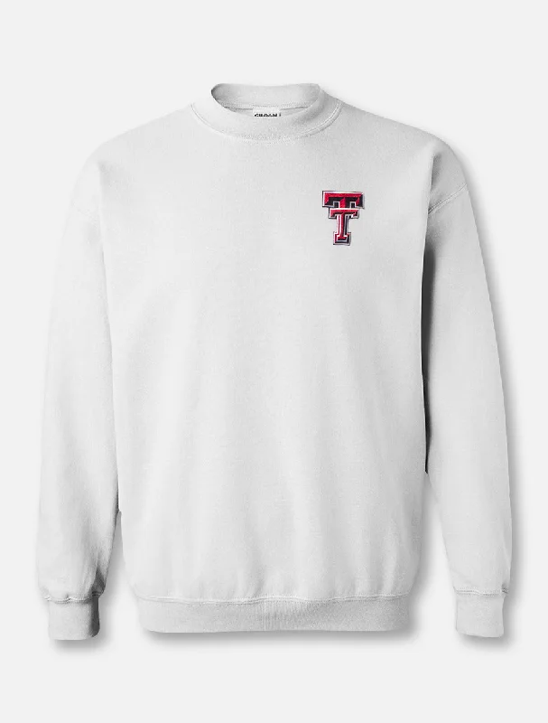 Texas Tech Red Raiders Double T Glitter Raider Red Crewneck Sweatshirt