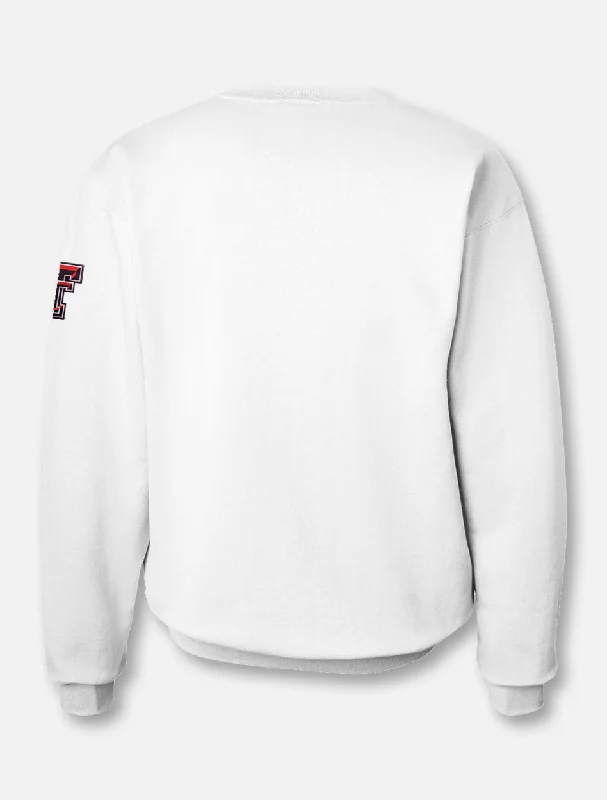 Texas Tech ""Rugged Football"" Font Twill with Sleeve Print Crew Sweatshirt