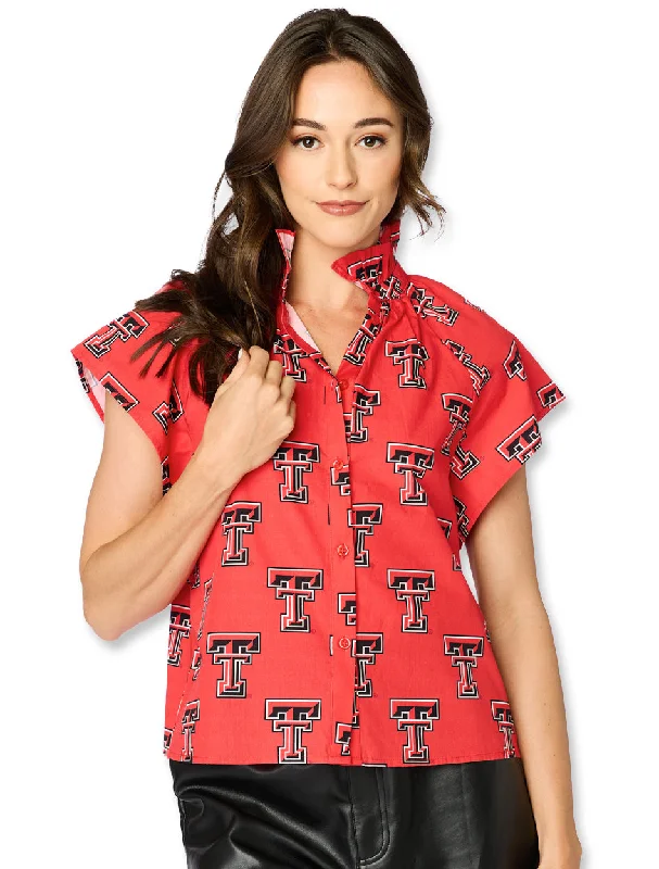 Texas Tech Stewart Simmons ""The Poplin"" Women's Blouse