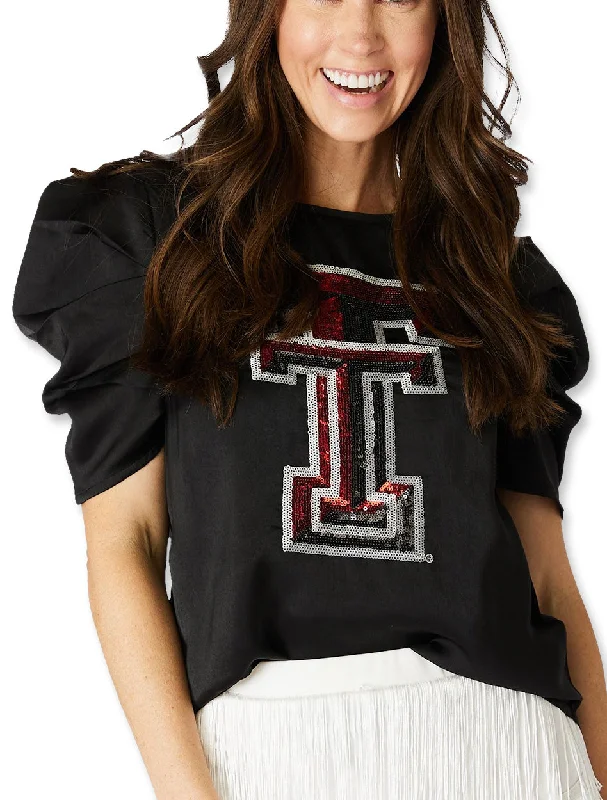 Texas Tech Stewart Simmons ""The Puff"" Sequin Women's Shirt