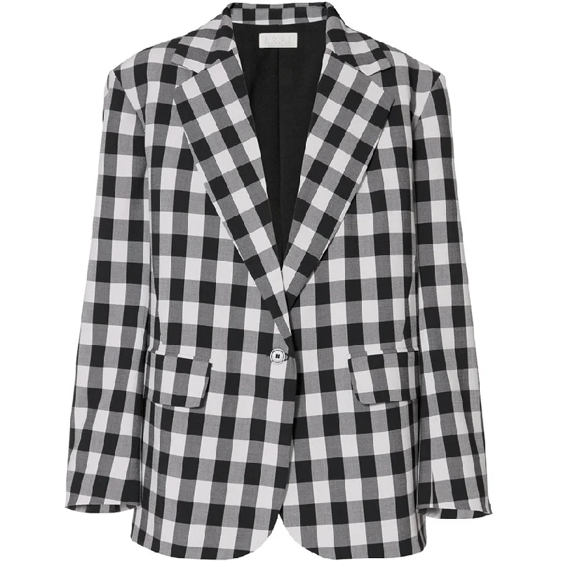 CHECKED BLAZER ""QUINCY"" IN BLACK/WHITE