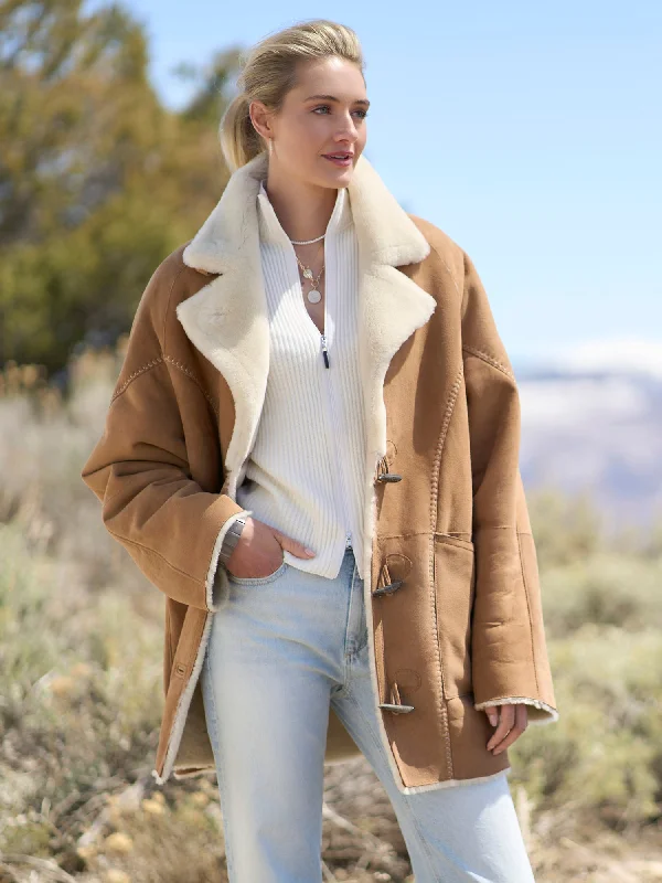 Manja Boyfriend Shearling Coat