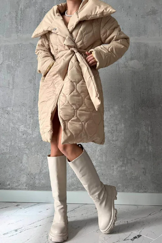 Amelia Polo Collar Quilted Coat