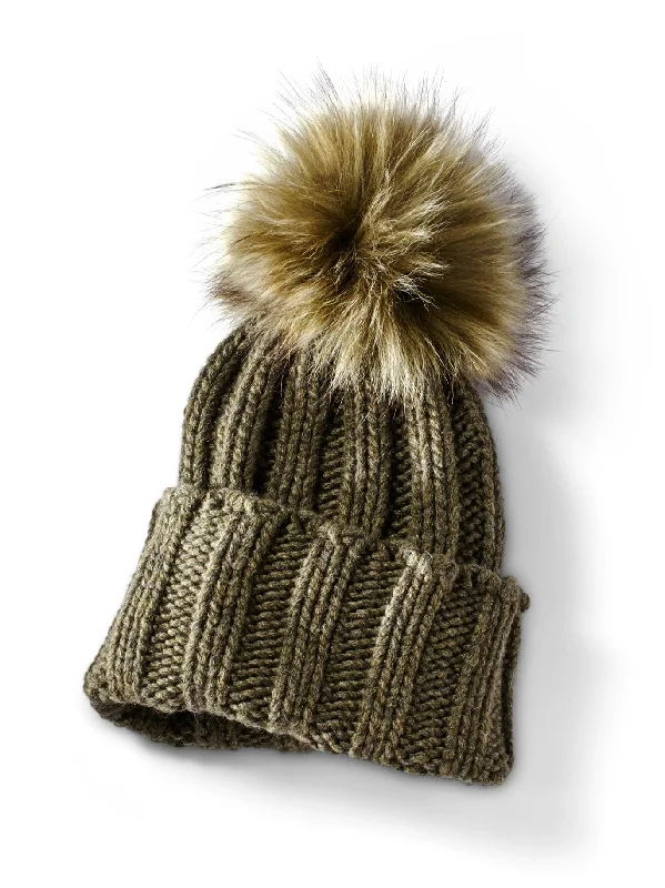 Wide Rib Cashmere Knit Hat