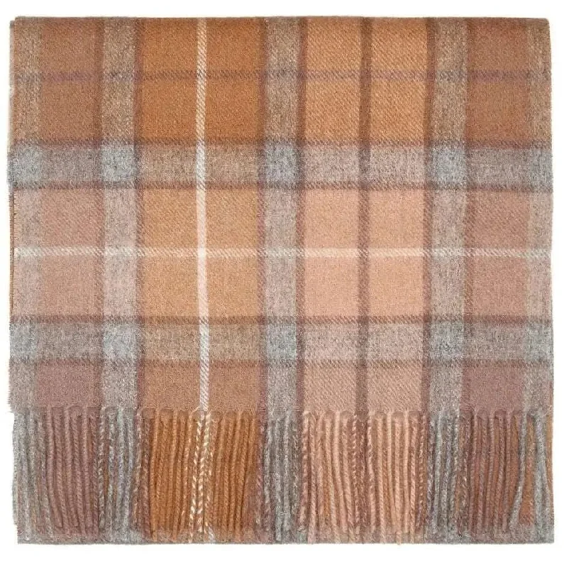 Camel Buchanan Tartan Lambswool Scarf