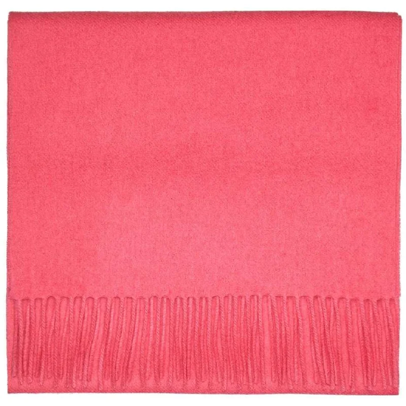 Cerise Pink Pure Lambswool Scarf