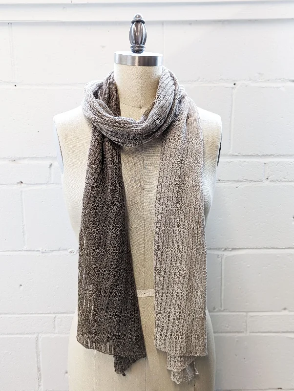 Linen Scarf & Wrap ""Taupes""