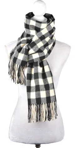 CATRHERINE LILLYWHITE'S BUFFALO CHECK BLANKET SCARF