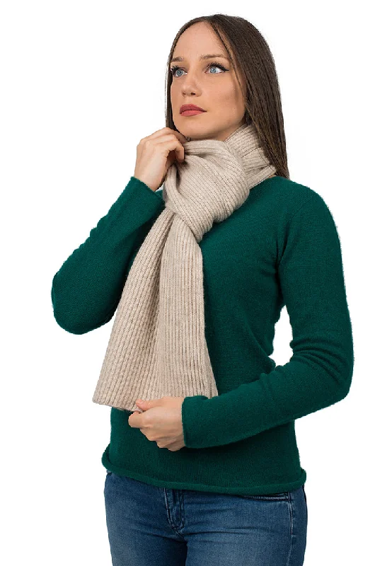 Fisherman's rib Scarf 100% Cashmere