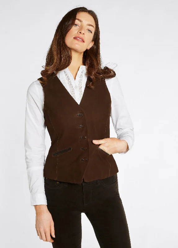 Greville Ladies Tailored Waistcoat - Walnut