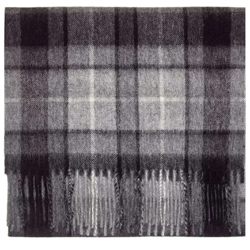 Grey Buchanan Tartan Lambswool Scarf