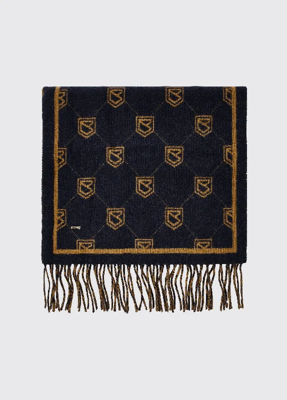 Templehouse Ladies Wool Scarf - Navy