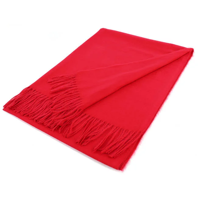 Large Cashmere Feel Scarf Shawls Solid Colors #002