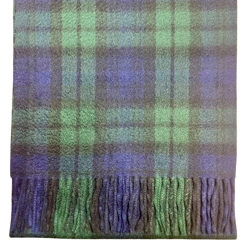 Pure Cashmere Scarf - Black Watch Tartan