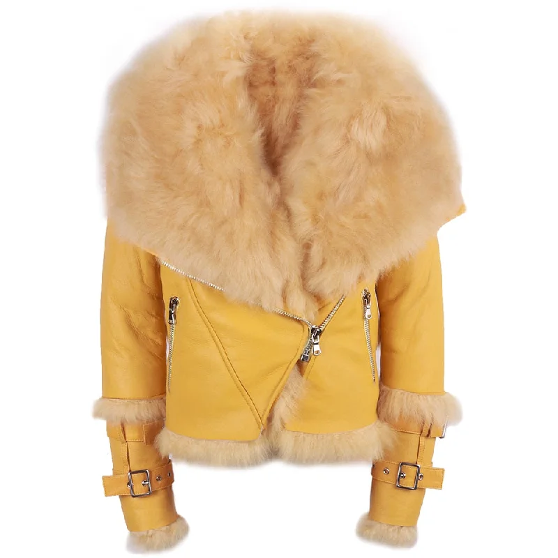 Winter Warm Lamb Fur Shearling Jacket Coat Women