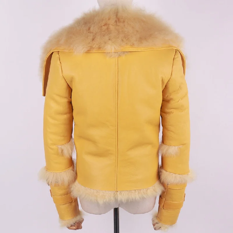 Winter Warm Lamb Fur Shearling Jacket Coat Women